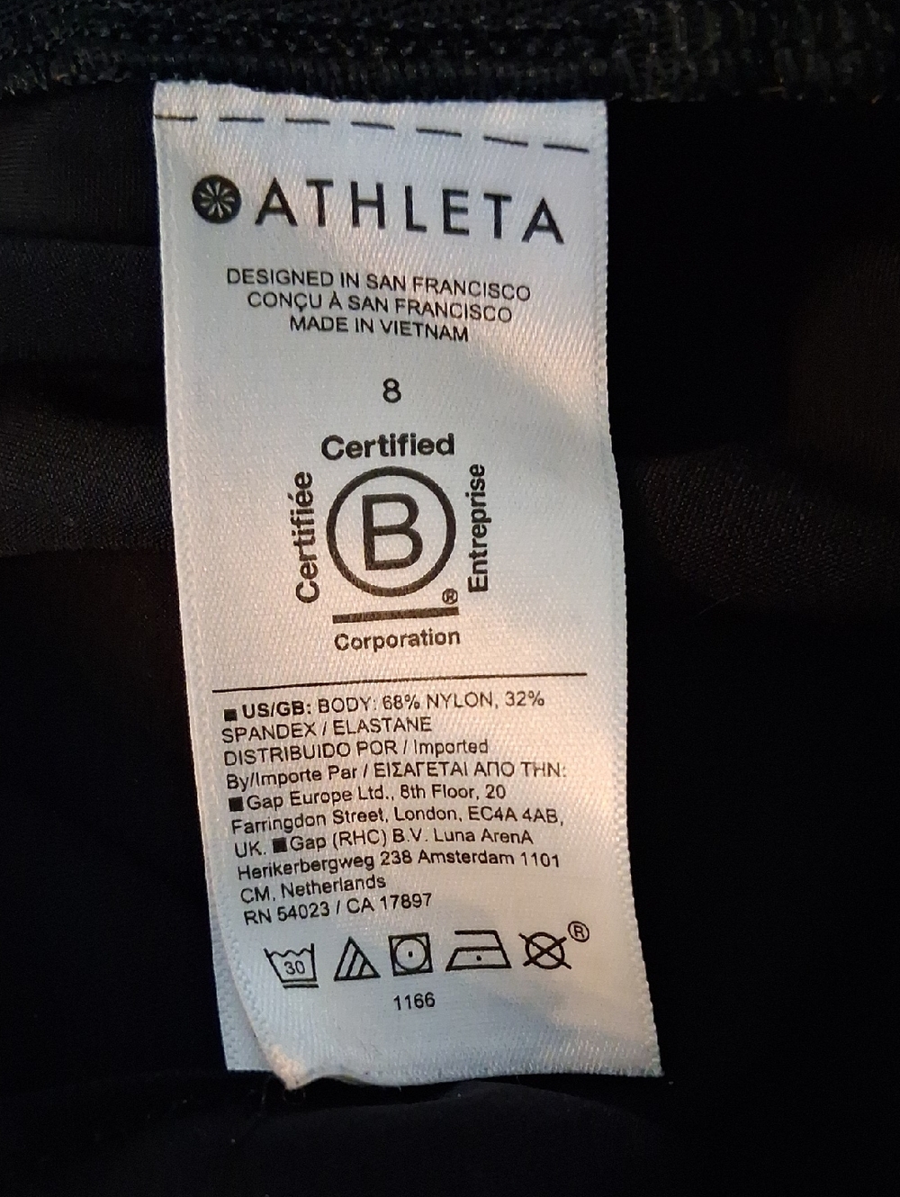 Athleta Cosmic Black Pants SIZE 8 - Picture 8 of 8